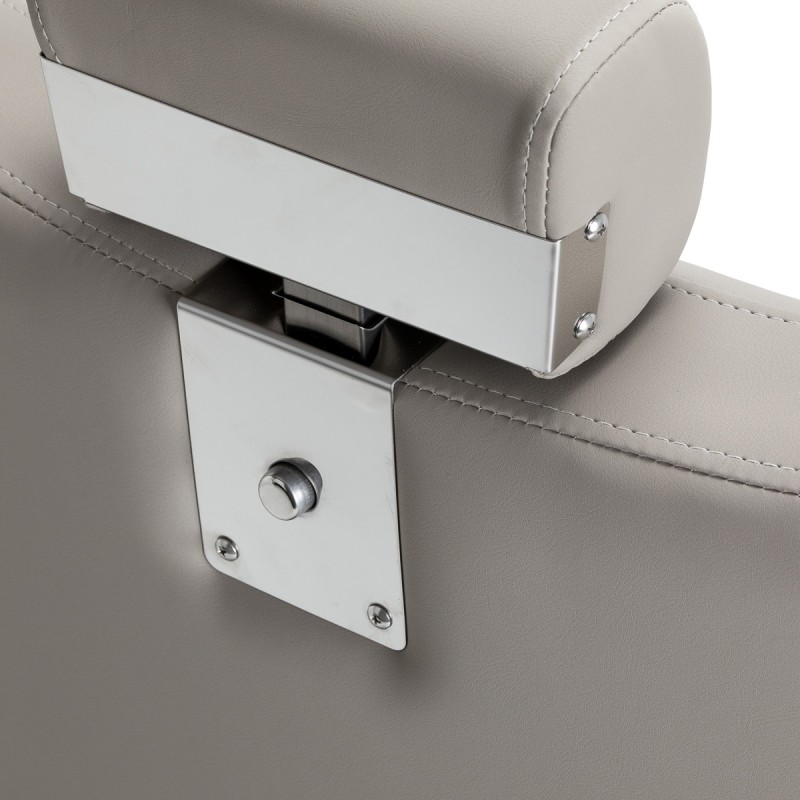 Szary fotel barberski Studio Line