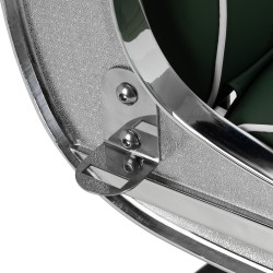 Gabbiano fotel barberski Visionerio zielony chrom rama