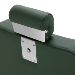 Gabbiano fotel barberski Visionerio zielony chrom rama