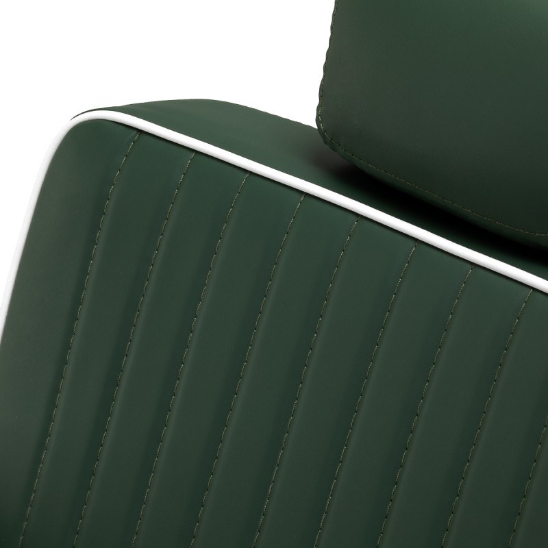 Gabbiano fotel barberski Visionerio zielony chrom rama