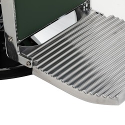 Gabbiano fotel barberski Visionerio zielony chrom rama