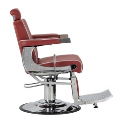 Red Ragusa barber chair chrome
