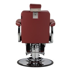 Red barber chair chrome base