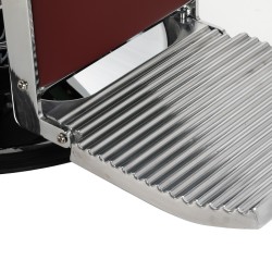 Gabbiano fotel barberski Visionerio czerwony chrom rama