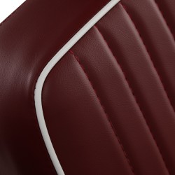 Gabbiano fotel barberski Visionerio czerwony chrom rama