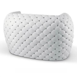 Biała recepcja pikowana w stylu glamour - DIAMANTE | Sklep Eversun.pl