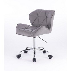 PETYR UNO - Szary taboret kosmetyczny na kółkach | Sklep Eversun.pl