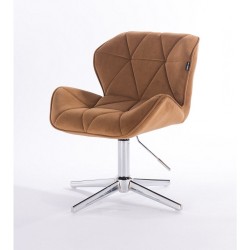 Petyr - krzesło kosmetyczne tapicerowane miodowym welurem | Sklep...