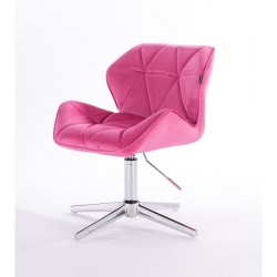 Petyr - krzesło kosmetyczne tapicerowane malinowym welurem | Sklep...