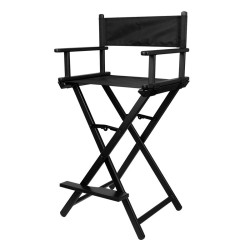 Black aluminum makeup chair