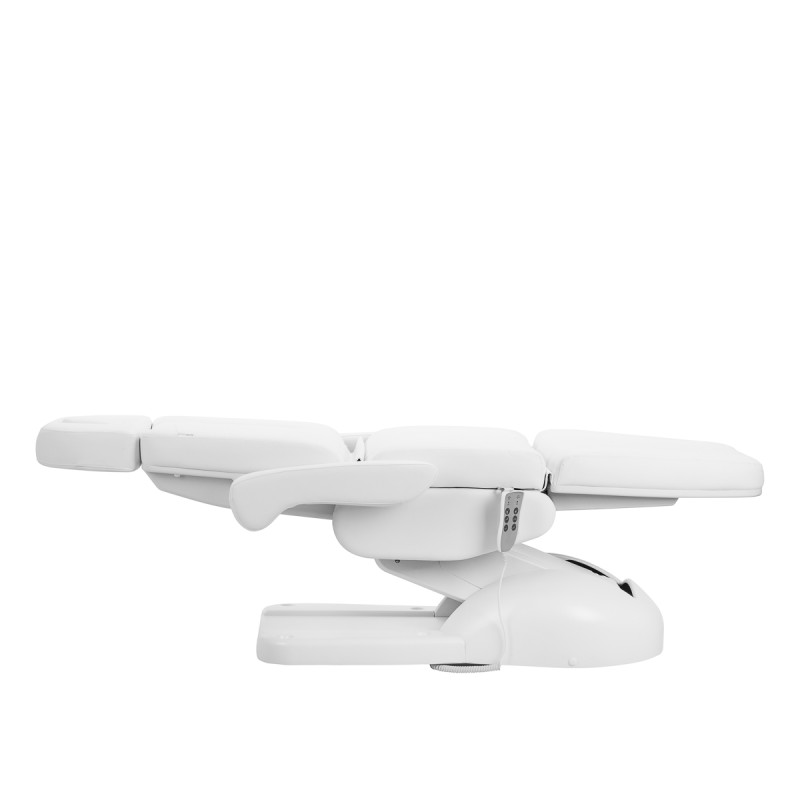 Fotel kosmetyczny elektr. Azzurro Lux 3m biały