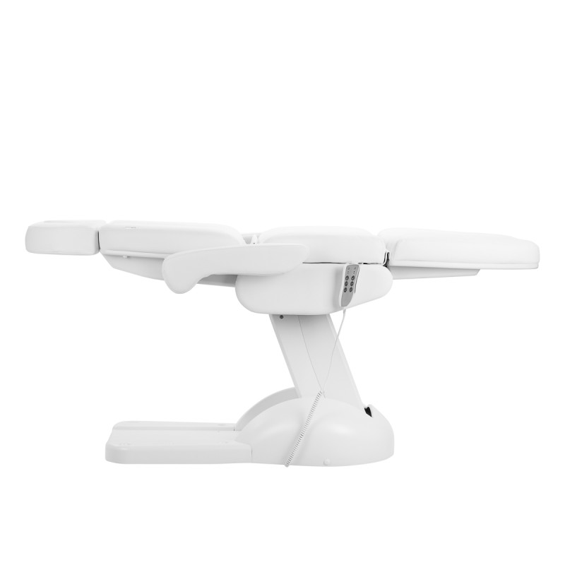 Fotel kosmetyczny elektr. Azzurro Lux 3m biały