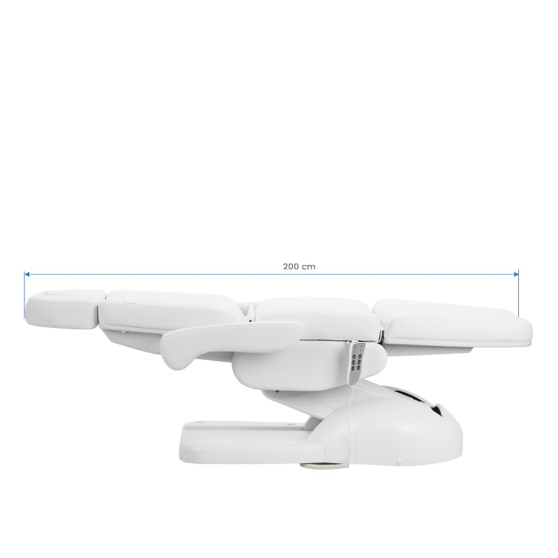 Fotel kosmetyczny elektr. Azzurro Lux 3m biały