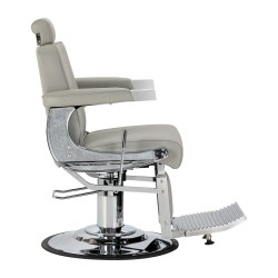 Gray chrome Ragusa barber chair