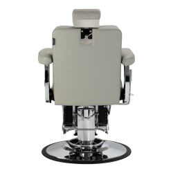 Gabbiano fotel barberski Visionerio szary chrom rama