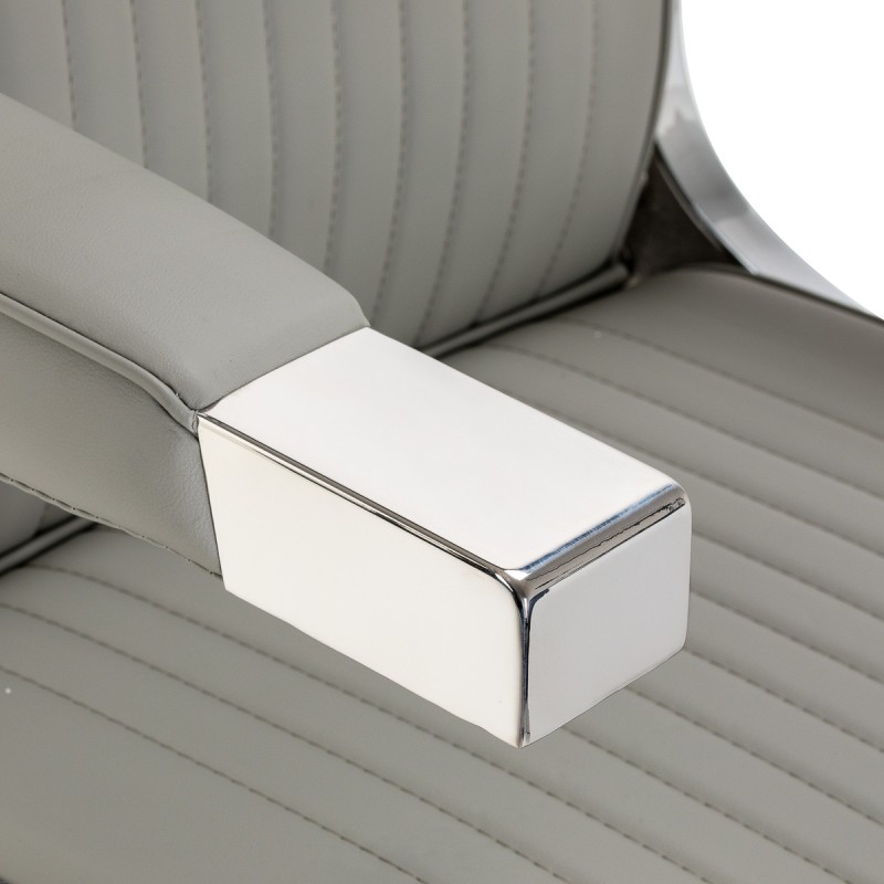 Gray chrome Ragusa barber chair