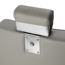 Gabbiano fotel barberski Visionerio szary chrom rama