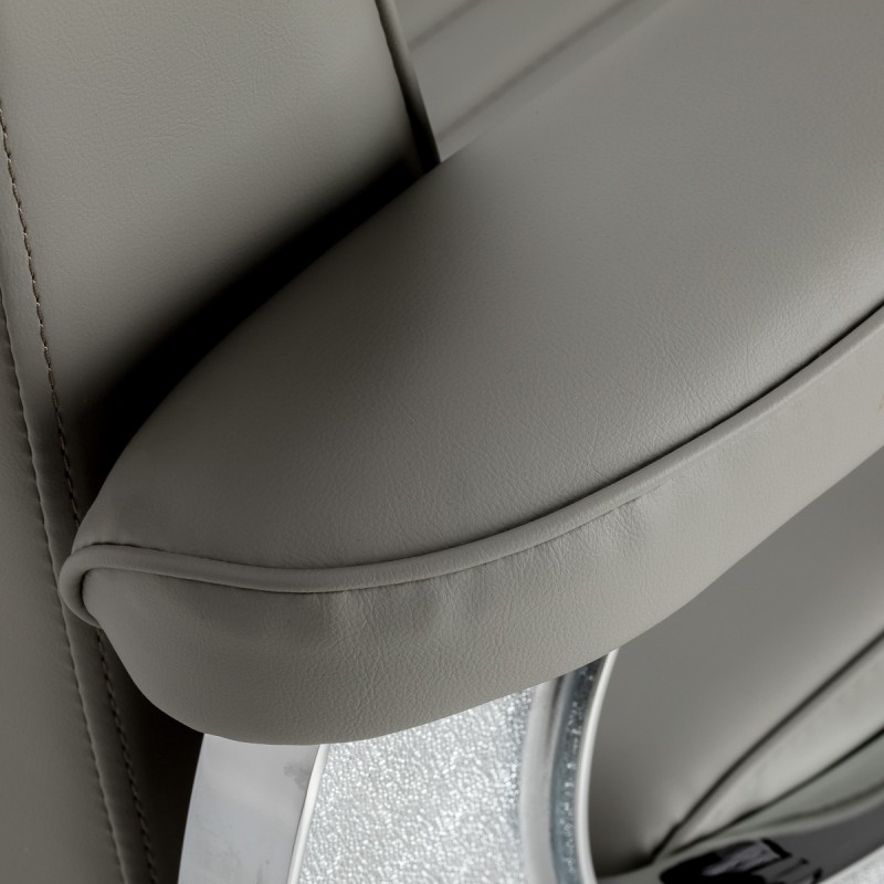 Gray chrome Ragusa barber chair