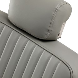 Gabbiano fotel barberski Visionerio szary chrom rama