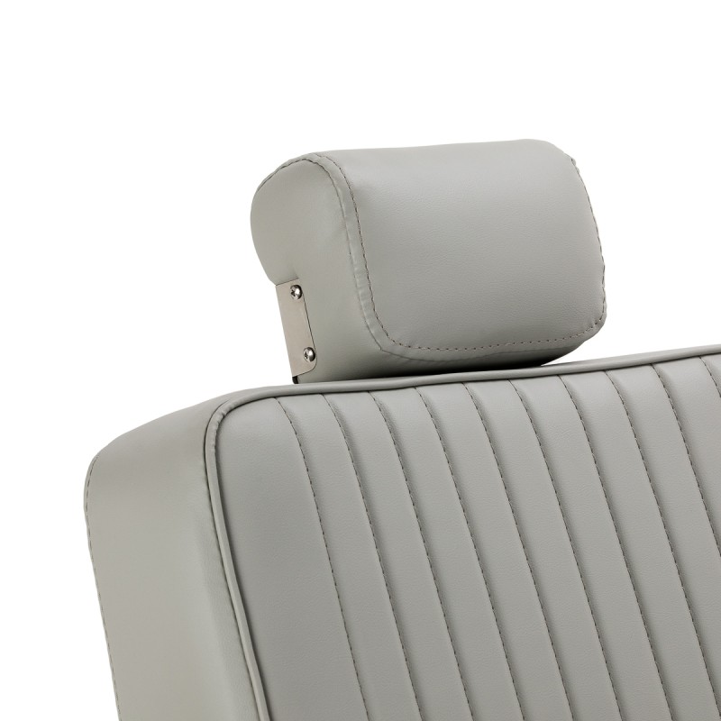 Ragusa gray chrome barber chair