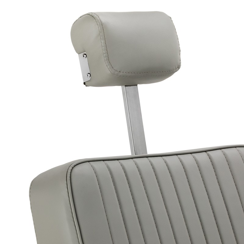 Gray chrome Ragusa barber chair