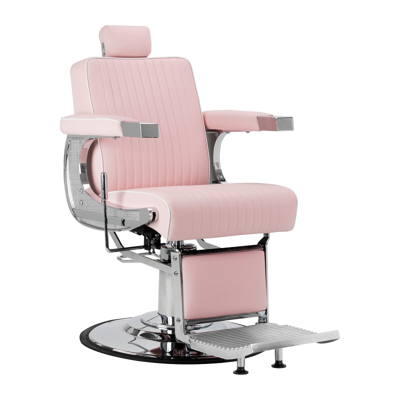 Pink chrome barber chair