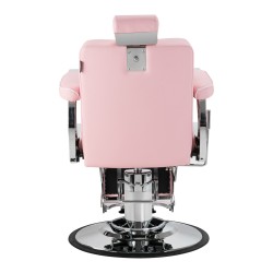 Pink chrome barber chair