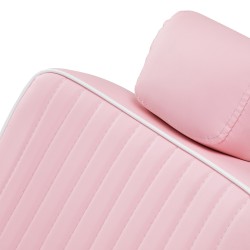 Gabbiano fotel barberski Visionerio różowy chrom rama