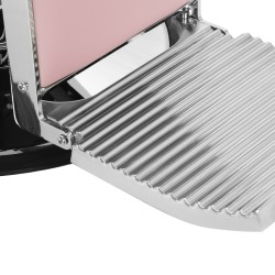 Gabbiano fotel barberski Visionerio różowy chrom rama