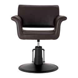 Brown leather barber chair