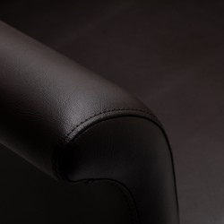 Gabbiano fotel fryzjerski Lucca Brązowy czarna podstawa