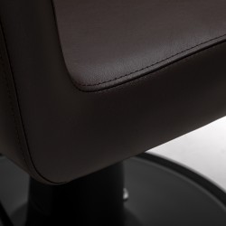 Gabbiano fotel fryzjerski Lucca Brązowy czarna podstawa