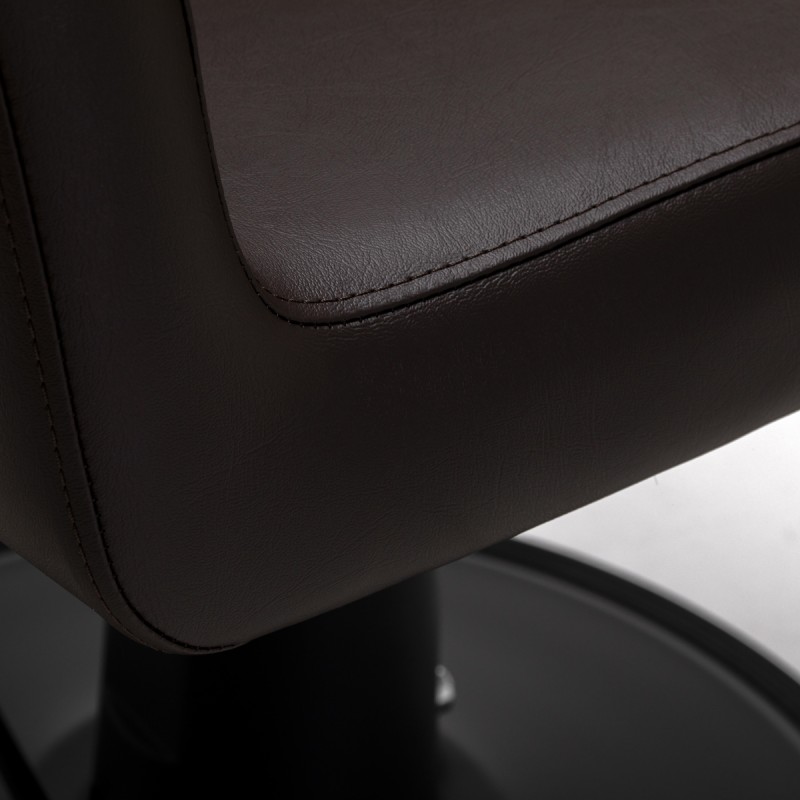 Gabbiano fotel fryzjerski Lucca Brązowy czarna podstawa