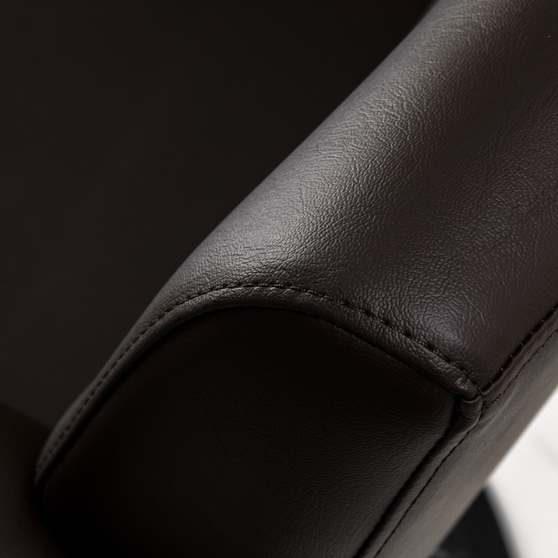 Gabbiano fotel fryzjerski Lucca Brązowy czarna podstawa