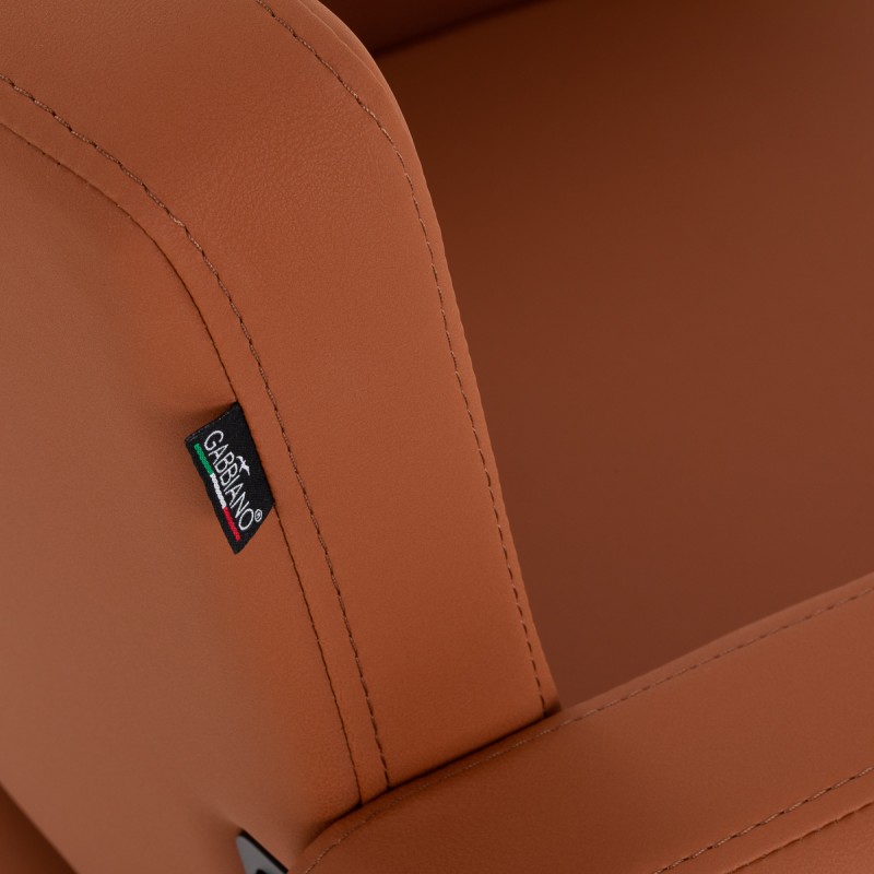 Brązowy fotel fryzjerski hydrauliczna podstawa