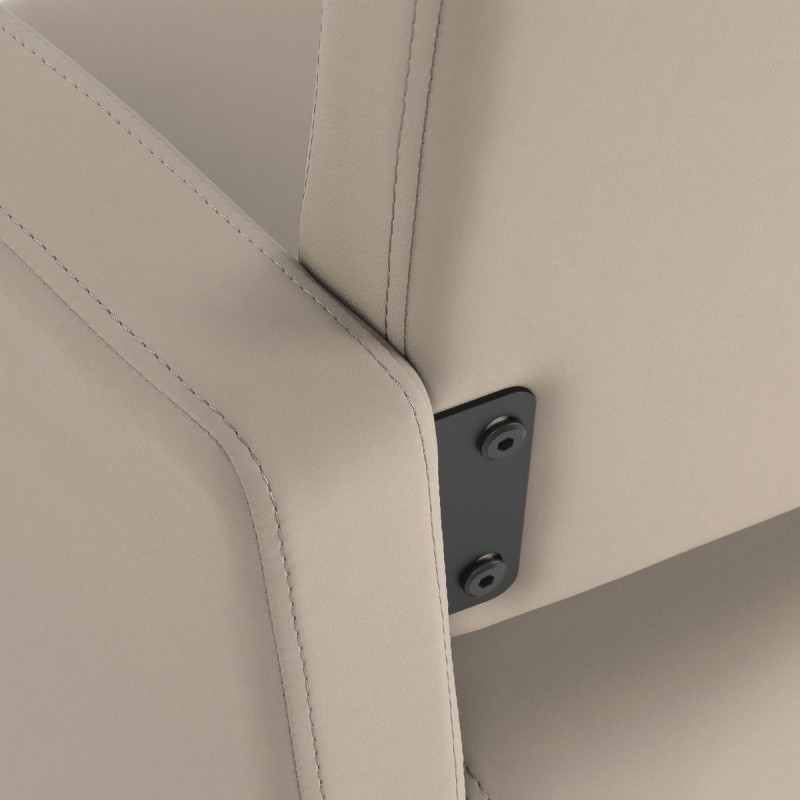 Gabbiano fotel fryzjerski Vitoria szarobeżowy