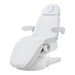 Fotel kosmetyczny elektr. Zarirro Lux 3m biały -Fotele kosmetyczne- 