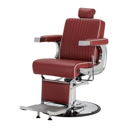 Fotel barberski Studio Line Visionerio czerwony chrom -Fotele barberskie- 