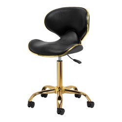 Czarny taboret kosmetyczny Q-4599