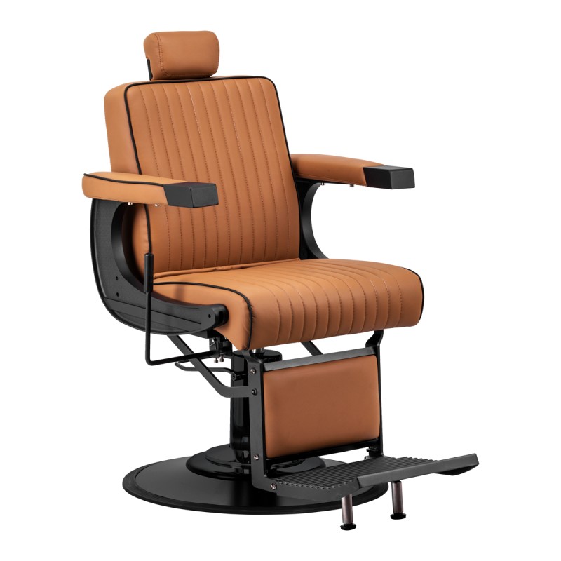 Jasnobrązowy fotel Visionerio czarna rama