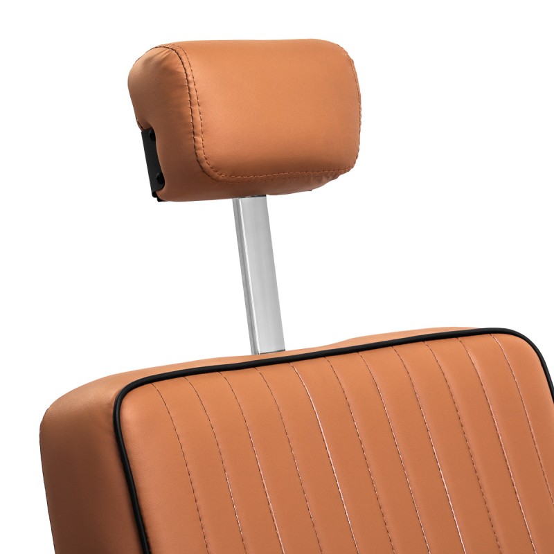 Light-brown barber chair black frame