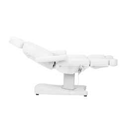 Fotel kosmetyczny elektr. Azzurro 803D 3 siln. super biały