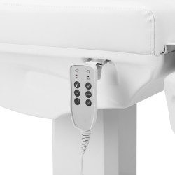 Fotel kosmetyczny elektr. Azzurro 803D 3 siln. super biały