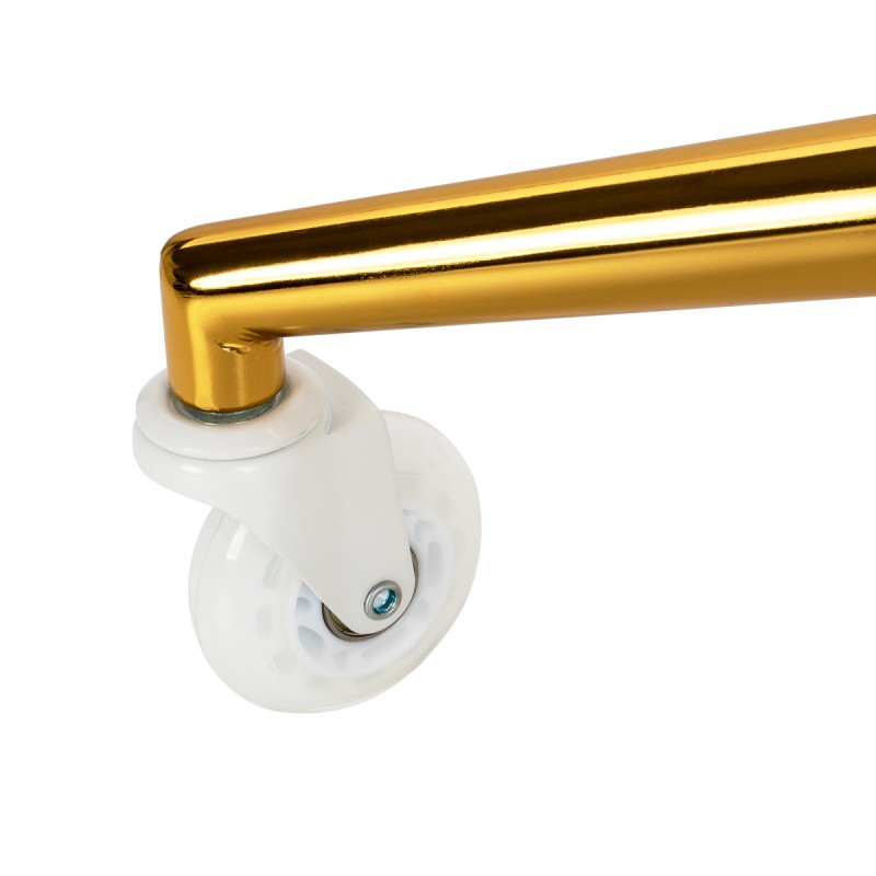 Gabbiano taboret fryzjerski D054G złoto biały