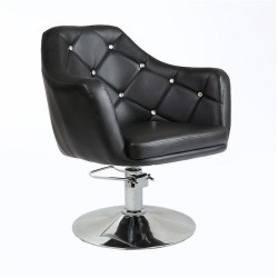 Black eco-leather barber chair