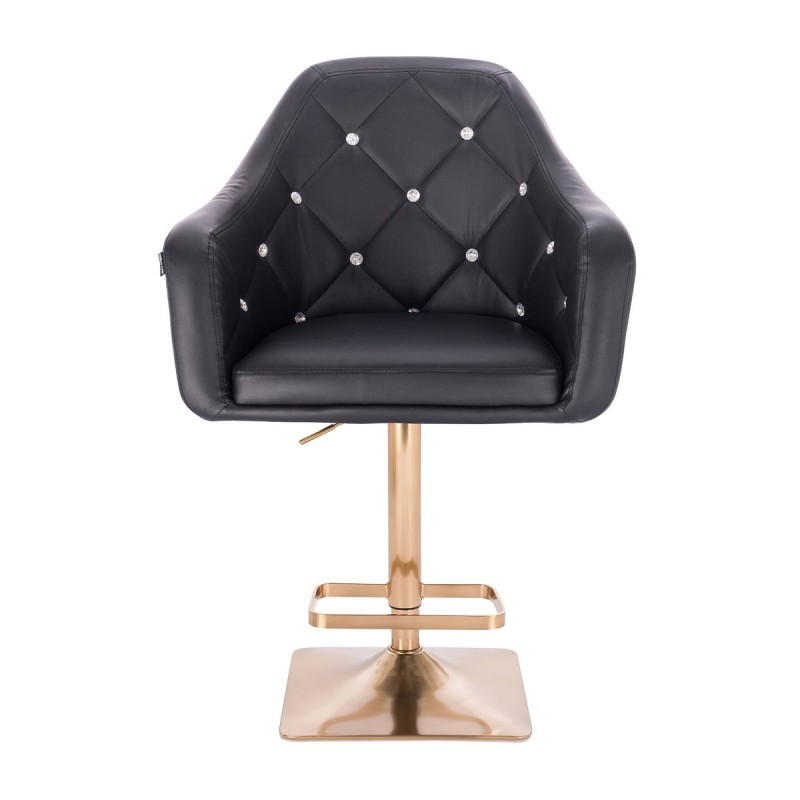 Fotel BLINK HR Kw Czarny Złota Podstawa