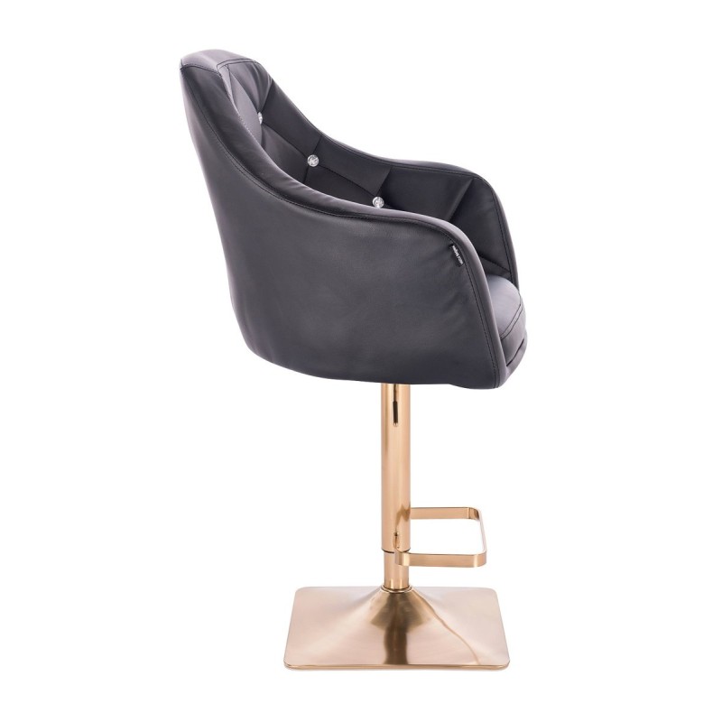 Fotel BLINK HR Kw Czarny Złota Podstawa