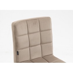 Fotel Hr7009Cross Latte Welur Złota Podstawa