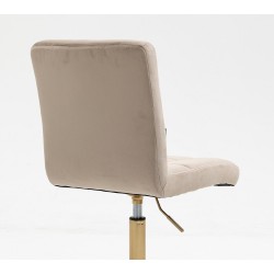 Fotel Hr7009Cross Latte Welur Złota Podstawa