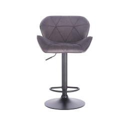 Fotel Hr111W Grafitowy Welur Czarny Mat